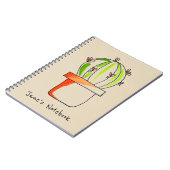 Niedliche mexikanische Kakteen-Wüstenkunst Notizblock (Linke Seite)