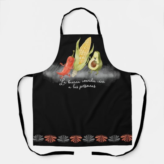 Niedliche mexikanische Küche personalisierte Küche Schürze (Vorderseite)
