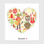 Niedliche mexikanische Kunst Aufkleber (Blatt)