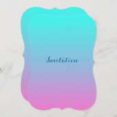 niedliche Mieder-Ober-Meerjungfrau Pink Fuchsia Tü Einladung (Vorne/Hinten)