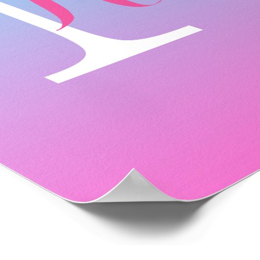 niedliche Mieder-Ober-Meerjungfrau Pink Fuchsia Tü Poster (Ecke)