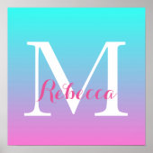 niedliche Mieder-Ober-Meerjungfrau Pink Fuchsia Tü Poster (Vorne)