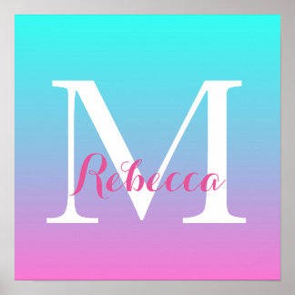 niedliche Mieder-Ober-Meerjungfrau Pink Fuchsia Tü Poster