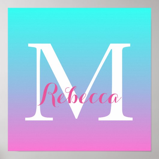 niedliche Mieder-Ober-Meerjungfrau Pink Fuchsia Tü Poster (Vorne)