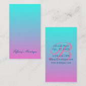 niedliche Mieder-Ober-Meerjungfrau Pink Fuchsia Tü Visitenkarte (Vorne/Hinten)