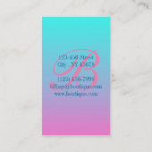 niedliche Mieder-Ober-Meerjungfrau Pink Fuchsia Tü Visitenkarte (Rückseite)