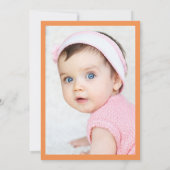 Niedliche Milchkekse Aquarell Foto Erstgeburt Einladung (Rückseite)