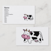 Niedliche Milchkuh Visitenkarte (Vorne/Hinten)