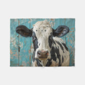 Niedliche Milchkühe Bauernhof Malerei Fleecedecke (Vorderseite (Horizontal))