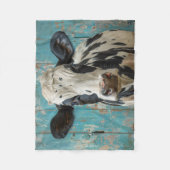 Niedliche Milchkühe Bauernhof Malerei Fleecedecke (Vorderseite)