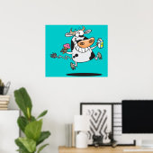 niedliche Milchkuhmilch Cartoon Poster (Heimbüro)