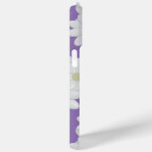 Niedliche Milchsorten Name Lila White Daisy Muster Case-Mate iPhone Hülle (Rückseite / Rechts)