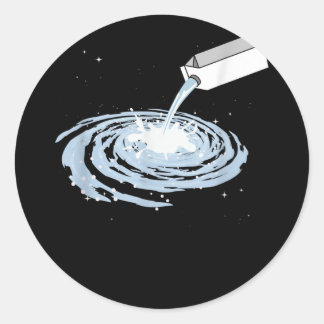 Niedliche Milchstraße Galaxie Weltraum Runder Aufkleber