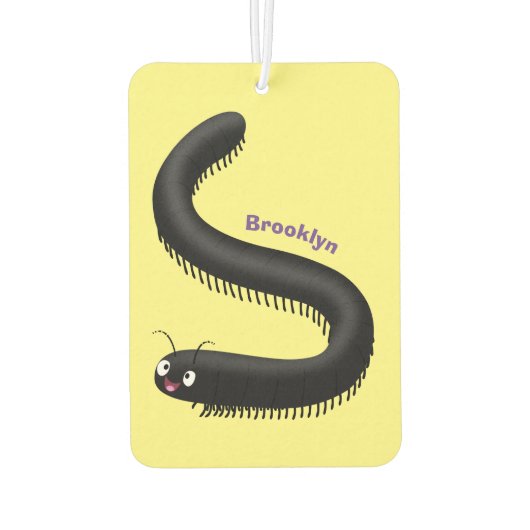 Niedliche Millipez-Cartoon-Abbildung Autolufterfrischer (Rückseite)