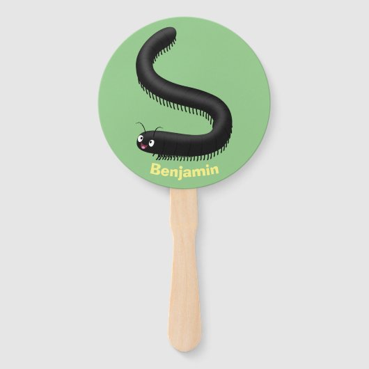 Niedliche Millipez-Cartoon-Abbildung Fächer (Vorderseite)