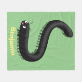 Niedliche Millipez-Cartoon-Abbildung Fleecedecke (Vorderseite (Horizontal))