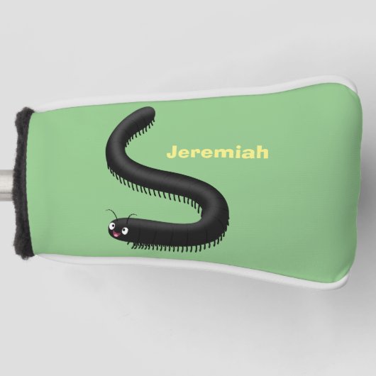 Niedliche Millipez-Cartoon-Abbildung Golf Headcover (Vorderseite)