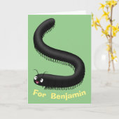 Niedliche Millipez-Cartoon-Abbildung Karte (Gelbe Blume)