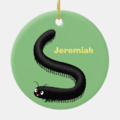 Niedliche Millipez-Cartoon-Abbildung Keramik Ornament (Hinten)