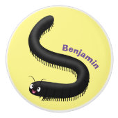 Niedliche Millipez-Cartoon-Abbildung Keramikknauf (Vorderseite)