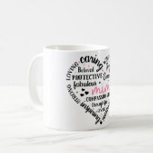 Niedliche Mimi/Herz-Definition Kaffeetasse (Vorderseite Links)