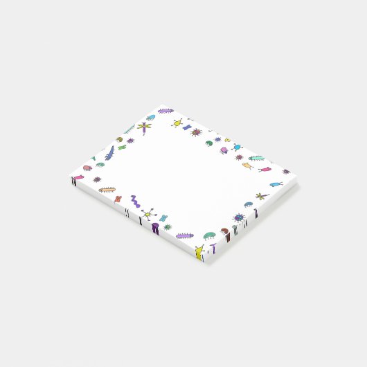 Niedliche Mini-Bugs und Mini-Bestien Post-it Klebezettel (angewinkelt)