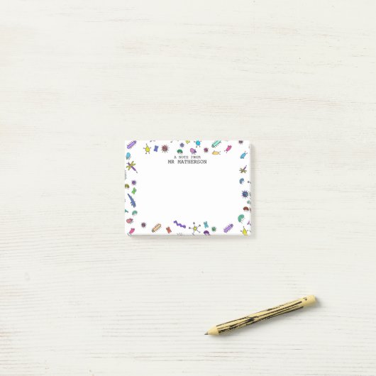 Niedliche Mini-Bugs und Mini-Tiere Post-it Klebezettel (Auf Schreibtisch)