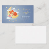 Niedliche Mini-Fuchs-Babydusche-Windelraffinerie Begleitkarte (Vorne/Hinten)