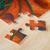 Niedliche Mini Green Dragon & Donut Fantasy Art Puzzle (Seite)