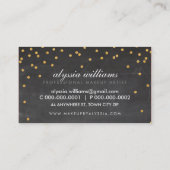 NIEDLICHE Mini Konfetti Gold funkelnd Glitzer Kalk Visitenkarte (Rückseite)