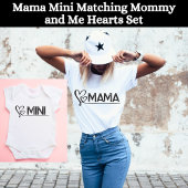 Niedliche MINI Mommy und Me Hearts Matching Set Baby Strampler