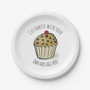 Niedliche Mini-Muffin-Papierplatte Pappteller