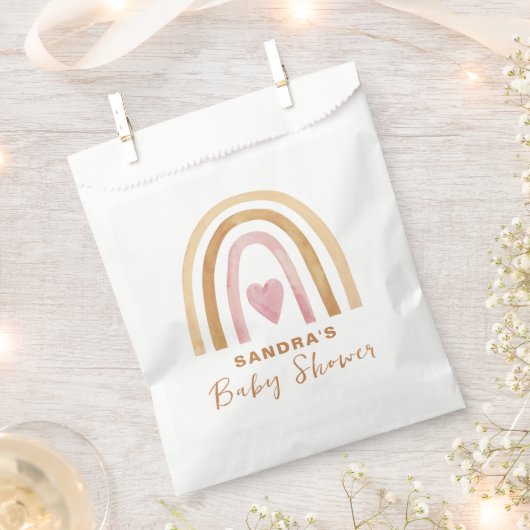 Niedliche Mini-Neutral-Boho Rainbow-Babydusche Geschenktütchen (Ausgeschnitten)