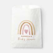 Niedliche Mini-Neutral-Boho Rainbow-Babydusche Geschenktütchen (Vorderseite)