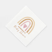 Niedliche Mini-Neutral-Boho Rainbow-Babydusche Serviette (Ecke)