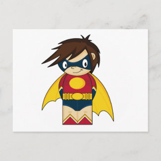 Niedliche Mini Superhero Postkarte