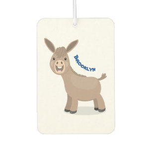 Niedliche Miniatur-Esel-Cartoon-Abbildung Autolufterfrischer