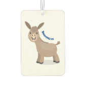Niedliche Miniatur-Esel-Cartoon-Abbildung Autolufterfrischer (Rückseite)