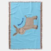 Niedliche Miniatur-Esel-Cartoon-Abbildung Decke (Vorderseite Vertikal)