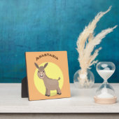 Niedliche Miniatur-Esel-Cartoon-Abbildung Fotoplatte (InSitu)