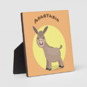 Niedliche Miniatur-Esel-Cartoon-Abbildung Fotoplatte (Vorderseite)
