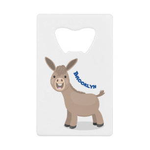 Niedliche Miniatur-Esel-Cartoon-Abbildung Geldbeutel Flaschenöffner