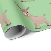 Niedliche Miniatur-Esel-Cartoon-Abbildung Geschenkpapier (Rolleneckpunkt)