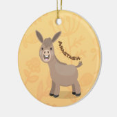 Niedliche Miniatur-Esel-Cartoon-Abbildung Keramik Ornament (Links)