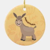 Niedliche Miniatur-Esel-Cartoon-Abbildung Keramik Ornament (Hinten)