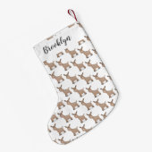 Niedliche Miniatur-Esel-Cartoon-Abbildung Kleiner Weihnachtsstrumpf (Rückseite (Hängend))