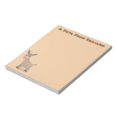 Niedliche Miniatur-Esel-Cartoon-Abbildung Notizblock (Rotiert)