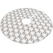 Niedliche Miniatur-Esel-Cartoon-Abbildung Polyester Weihnachtsbaumdecke (Schrägansicht)