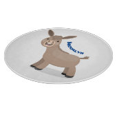 Niedliche Miniatur-Esel-Cartoon-Abbildung Schneidebrett (Ecke)