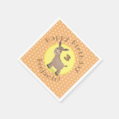 Niedliche Miniatur-Esel-Cartoon-Abbildung Serviette (Ecke)